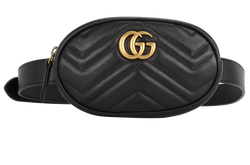 Marmont Belt Bag, Leather, Black, 525040, S, 2*
